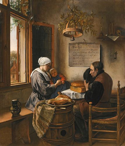 Het gebed voor de maaltijd, Jan Steen