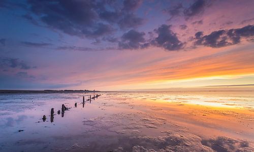 Sunset on the Wadden Sea 