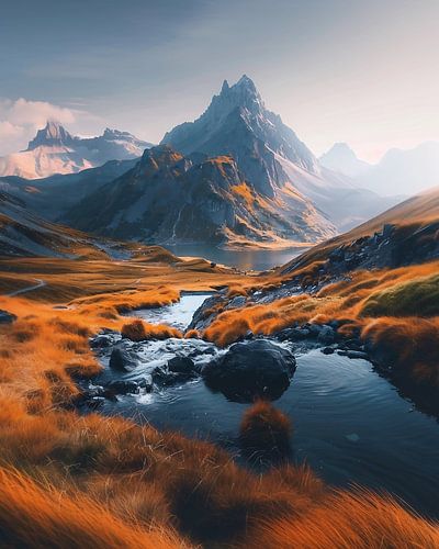 Sunny gorges and valleys