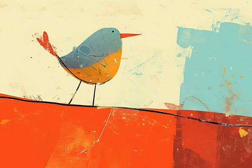 Vogel Malerei | Sonnenuntergang Serenity Vogel