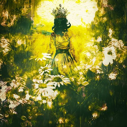 Sie blickt über ihr Sommerland voller goldener Möglichkeiten