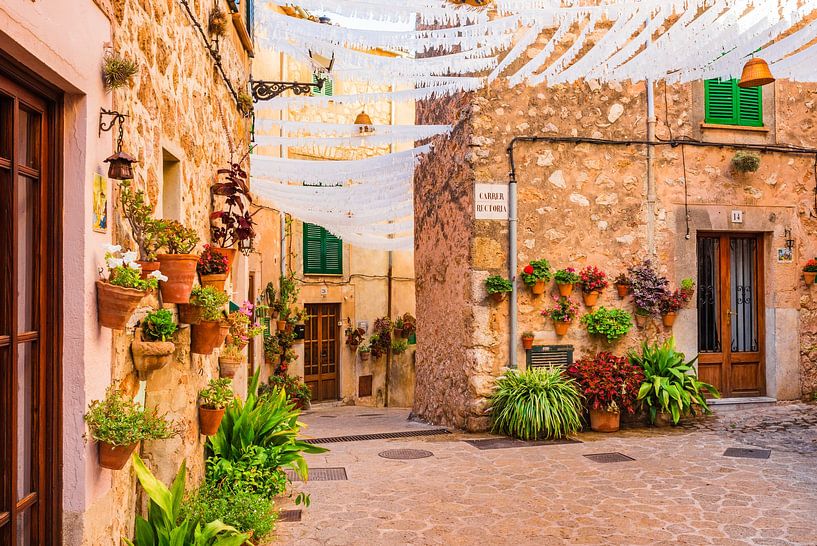 Beautiful street in Valldemossa on Mallorca by Alex Winter