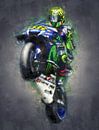 Valentino Rossi oil painting portrait 1 of 3 by Bert Hooijer thumbnail