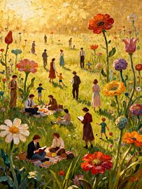 Sommerwiese voller Leben von Kristin M