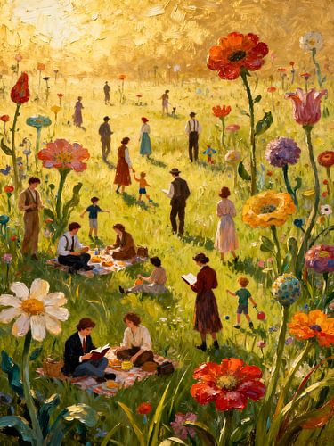 Een zomerse weide vol leven