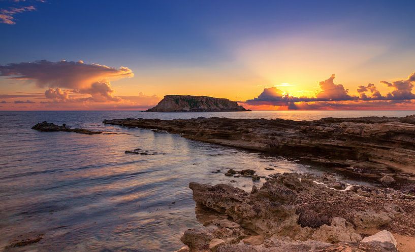 Zonsondergang op Cyprus van Adelheid Smitt