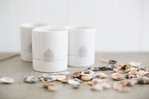 Schelpen bewaren in het beachhouse