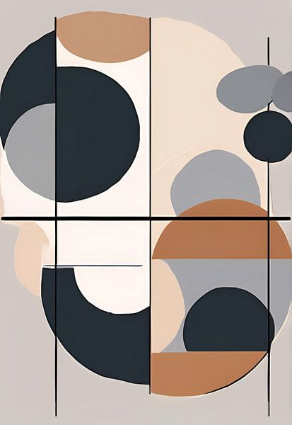 Abstract geometric design with circles and lines by Art & Soul Creations