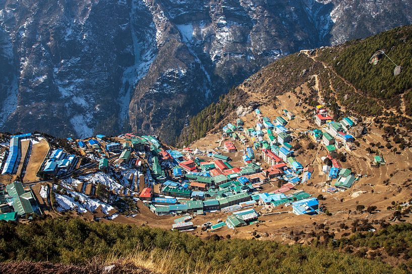 Namche Bazaar, Sagarmatha-Nationalpark, Nepal von Ton Tolboom