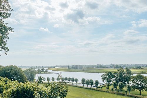 Uitzicht over de Nederrijn - Gelderland - pastel vergezichten