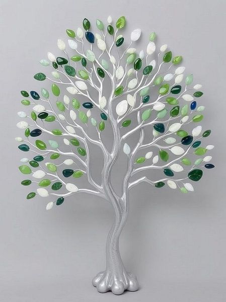 Shades of Serenity" Tranquil Silver Tree of Life Wall Sculpture by Artistic