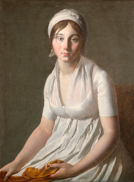 Porträt einer jungen Frau, Jacques-Louis David von Meisterhafte Meister