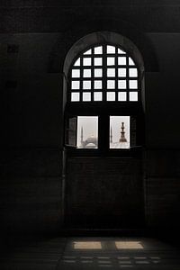 Blick auf die Sultan-Ahmetmoskee oder der blauen Moschee in Istanbul die  Aya Sophia