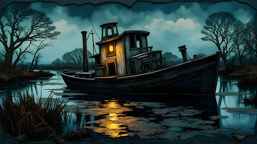 Houseboat in the jungle