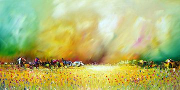 Groen Landschap van Gena Theheartofart