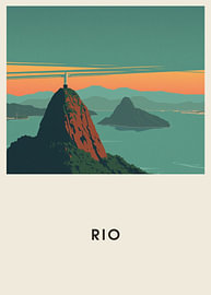 Rio de Janeiro – Affiche de voyage « Mid-Century » sur Albert Klee