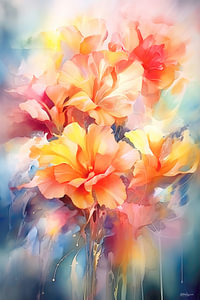 Abstraktes Bild einer Blume/Blumen.