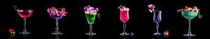 Kleurige cocktails op een rij, colourful drinks in a row van Corrine Ponsen