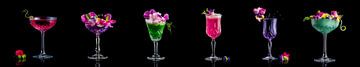 Colourful cocktails in a row, colorful drinks in a row by Corrine Ponsen