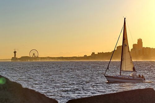 the pier with sailboat