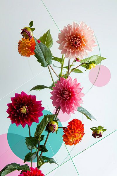 Dahlias par Poster Art Shop