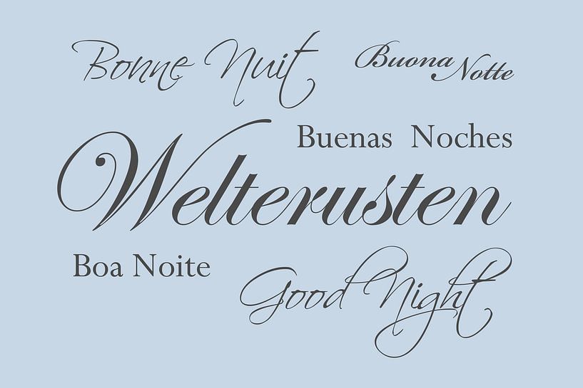 Gute Nacht - Blau von Sandra Hazes
