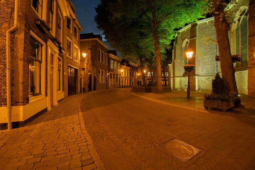 vlaardingen südholländisch abends kirchenplatz von Marco van de Meeberg