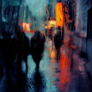 Reflets de pluie - La ville sous la pluie