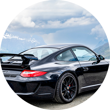 Porsche 911 GT3 sportwagen in de Alpen