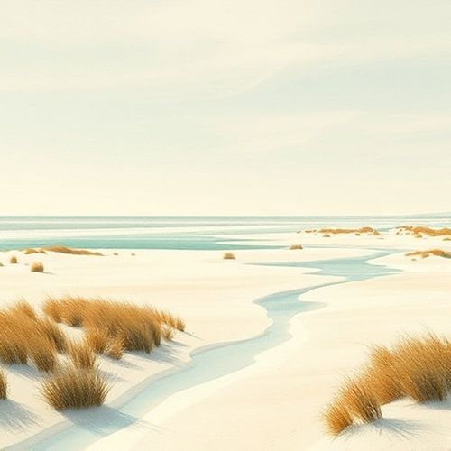 Het strand en de duinen ameland.