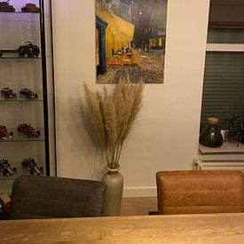Kundenfoto: Caféterrasse am Abend (Vincent van Gogh), auf alu-dibond