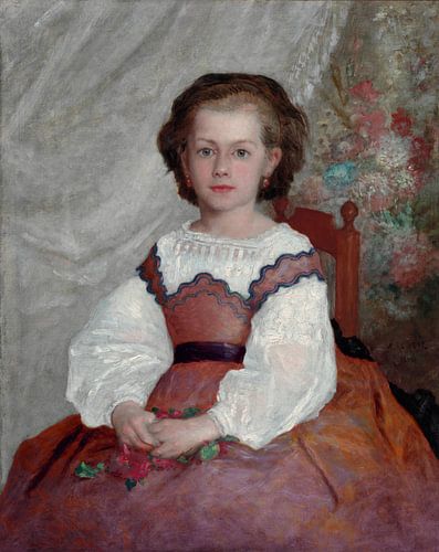 Romaine Lacaux in roze jurkje, Pierre-Auguste Renoir, 1864, The Cleveland Museum of Art