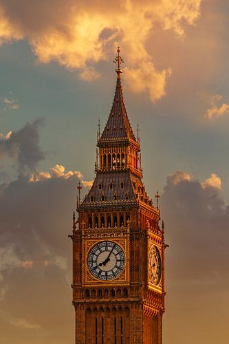 Big Ben bij zonsondergang van Markus Lange