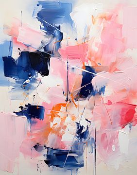 Blush Indigo Abstracte print Tweede 4x van Jolly and Dash