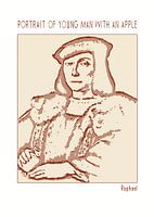 Portret van jonge man met appel