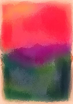 Abstrait Le vert embrasse le rose sur Raissa Oltmanns