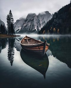 Boot im Bergsee