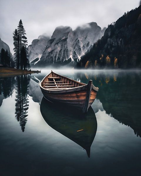 Boot im Bergsee von fernlichtsicht