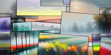 Nederlands landschap in abstractie van Arjen Roos