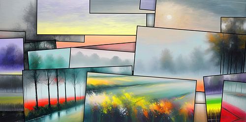 Nederlands landschap in abstractie