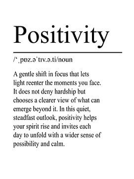 Positivity Definition - White by WordsThatInspire