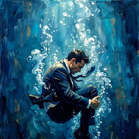 Ertrinken in Blau von Jan Keteleer