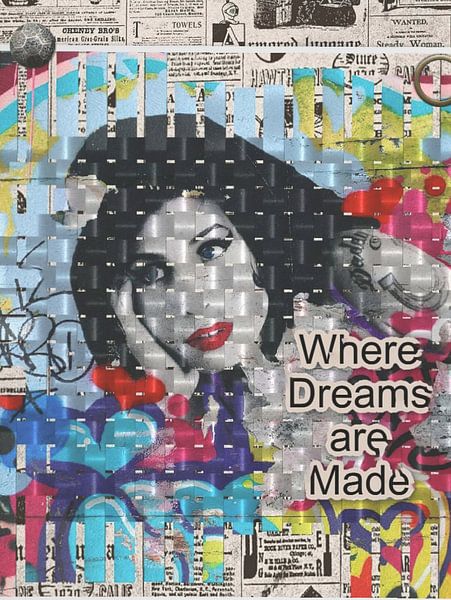 Amy Winehouse -Where Dreams are Made van Gisela- Art for You