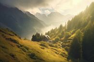 Berghütte in schöner Landschaft von Studio Allee Miniaturansicht