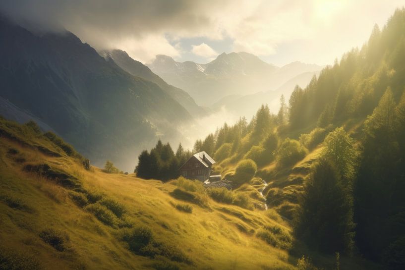 Berghütte in schöner Landschaft von Studio Allee