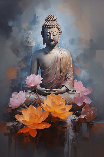 Buddhas blühende Kontemplation von Steinfox Art