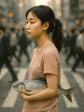 Eine Person, eine Straße und ein Fisch 09