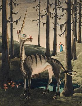 Franz Sedlacek, De Eenhoorn, 1925 van Atelier Liesjes