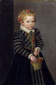 Meisje met een bakje kersen, onbekend