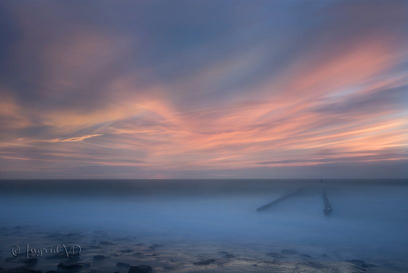 Westkapelle zonsondergang van Ingrid Van Damme fotografie